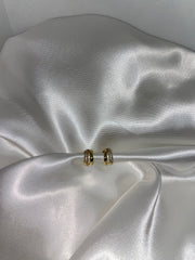 Double Line Stone Earrings