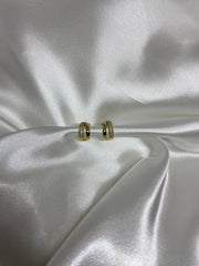 Double Line Stone Earrings